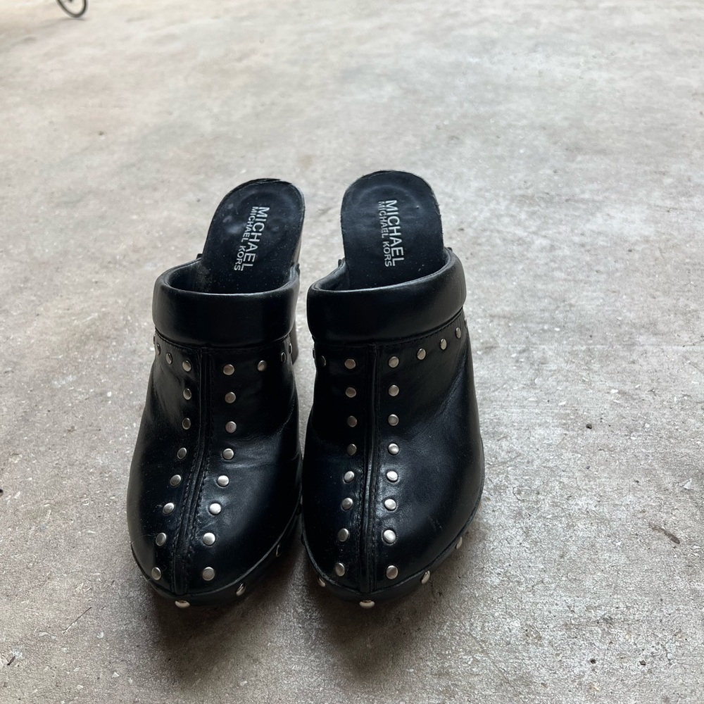 Michael Kors Black Studded mule heel